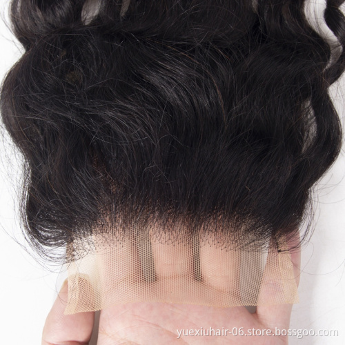 Cuticle Aligned Pre-plucked 4X4 5X5 Transparent Lace Closure 13X4 HD Thin Film Swiss Frontal Hair Bundles With Closure